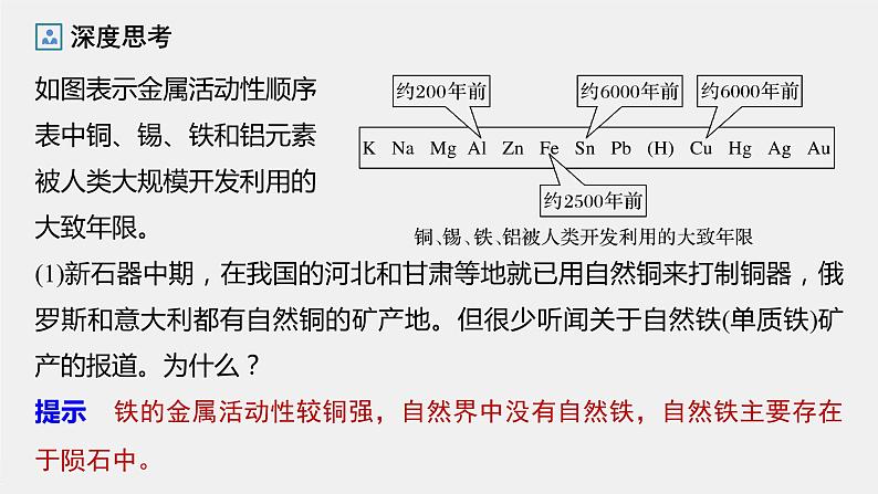 专题9 第一单元 金属的冶炼方法 课件PPT07