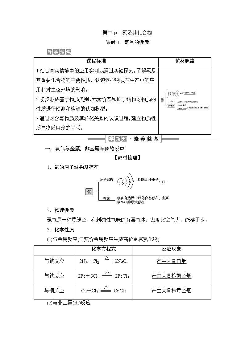 1 课时1　氯气的性质第1页