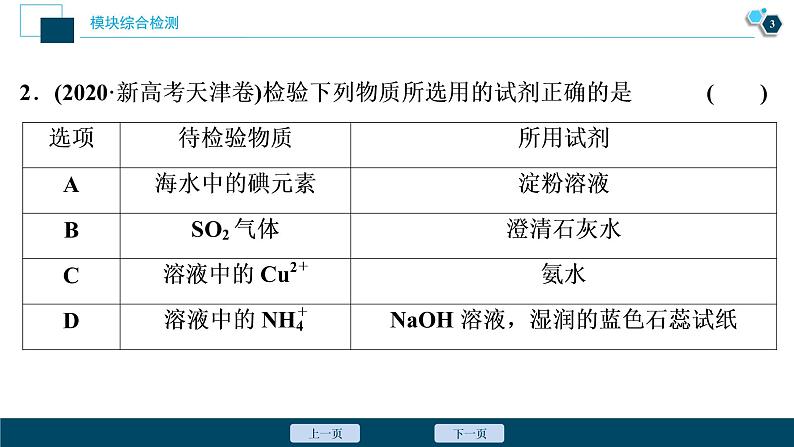 模块综合检测--（新教材）2021年人教版(2019)化学必修第二册课件04