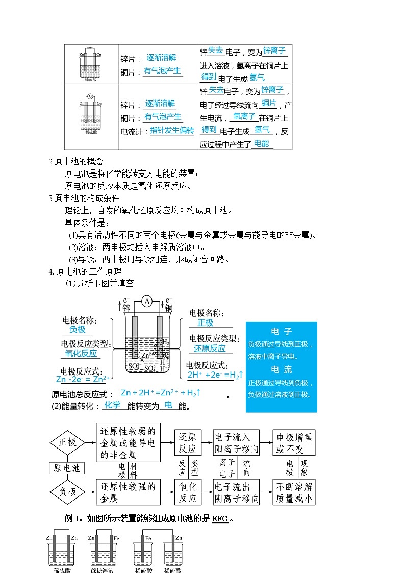 专题6-§3-1化学能转化为电能 教案-高一化学苏教版（2019）必修第二册02