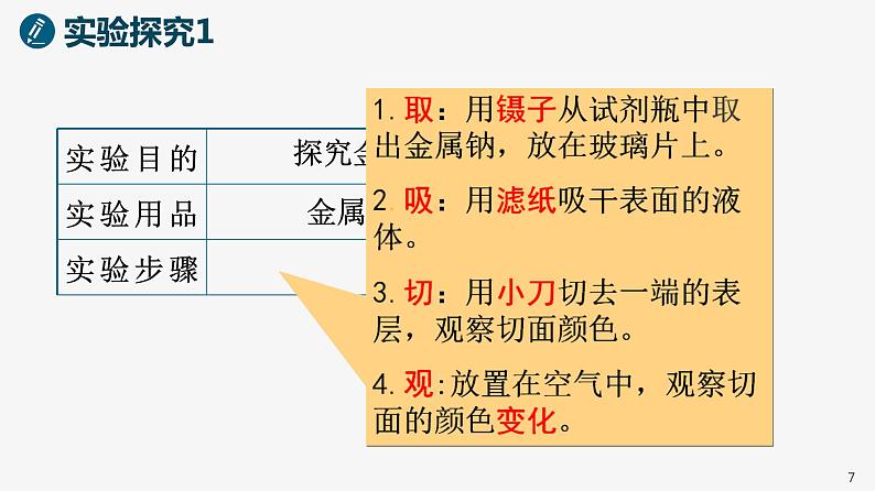 人教版（2019）高中化学必修第一册2.1 金属钠 课件07