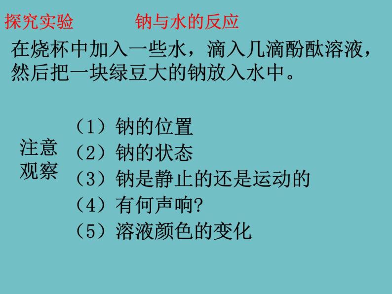 人教版（2019）高中化学必修第一册2.1 钠与水的反应 课件04