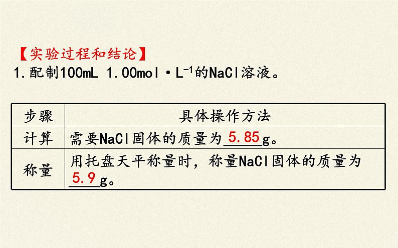 人教版（2019）高中化学必修第一册实验活动1 配制一定物质的量浓度的溶液 课件04