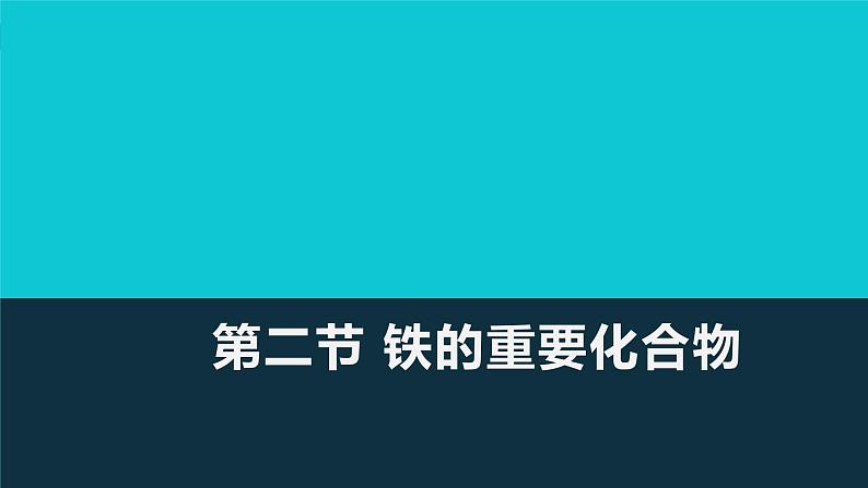 人教版（2019）高中化学必修第一册3.1 铁的重要化合物 课件第1页