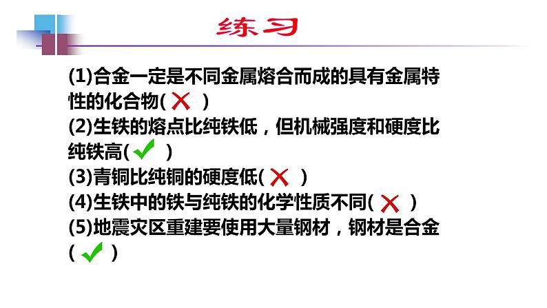 2021年人教版新教材必修一第三章第二节金属材料课件PPT第8页