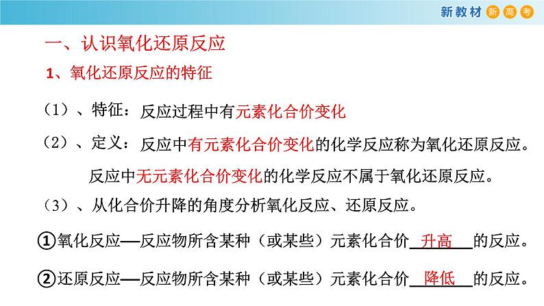 鲁科版高中化学必修第一册2.3.1《认识氧化还原反应  氧化剂和还原剂》课件(1) (含答案)06