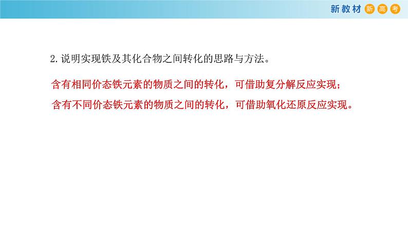 鲁科版高中化学必修第一册3.1.2《铁及其化合物之间的转化关系》课件(1) (含答案)04