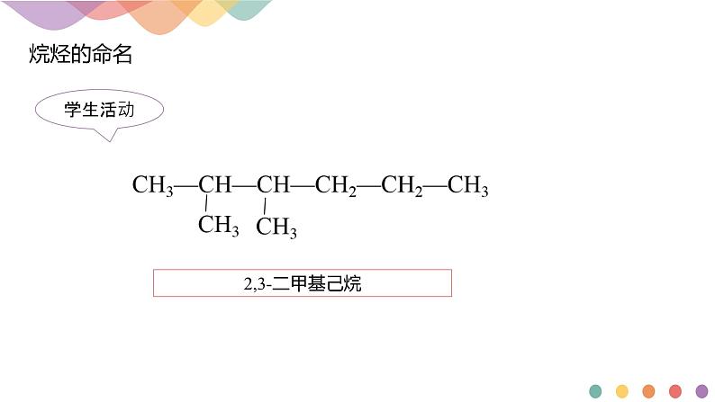 人教版(2019)高化学选择性必修三2.1.2《烷烃的命名》(含答案）（共20张） 课件05