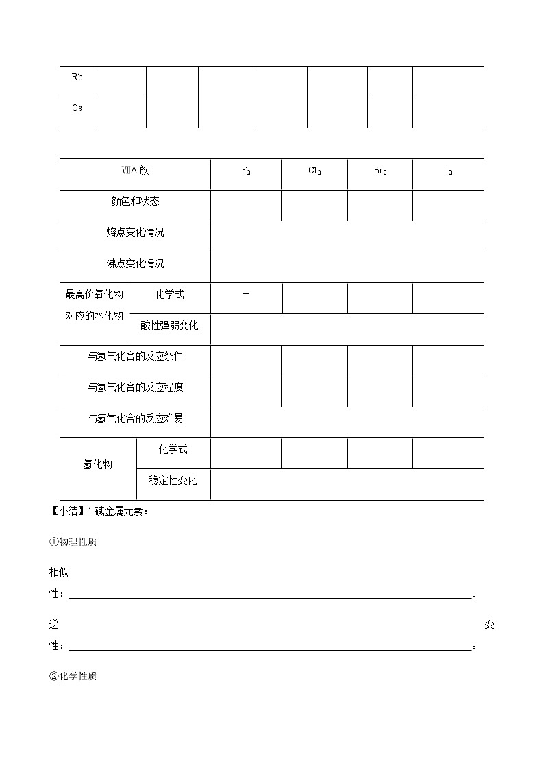 鲁科版高中化学必修第二册1.3.2 研究同主族元素的性质(课件+教案+学案+练习）03