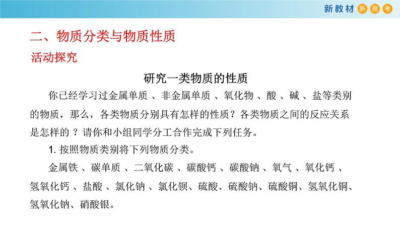 鲁科版高中化学必修第一册2.1.1《元素与物质的关系 物质分类与物质性质》课件(1) (含答案)07