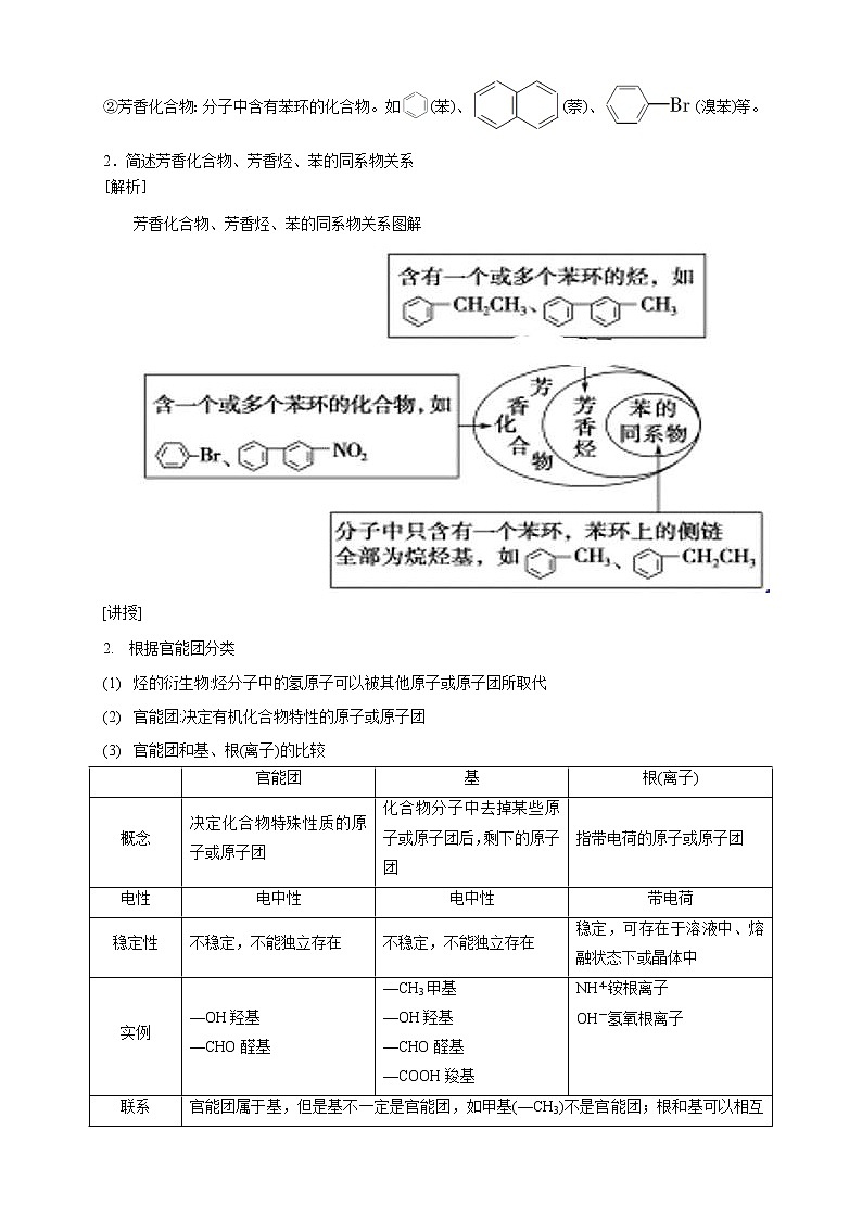 人教版(2019)高化学选择性必修三1.1.1有机化合物的分类方法》教学设计03