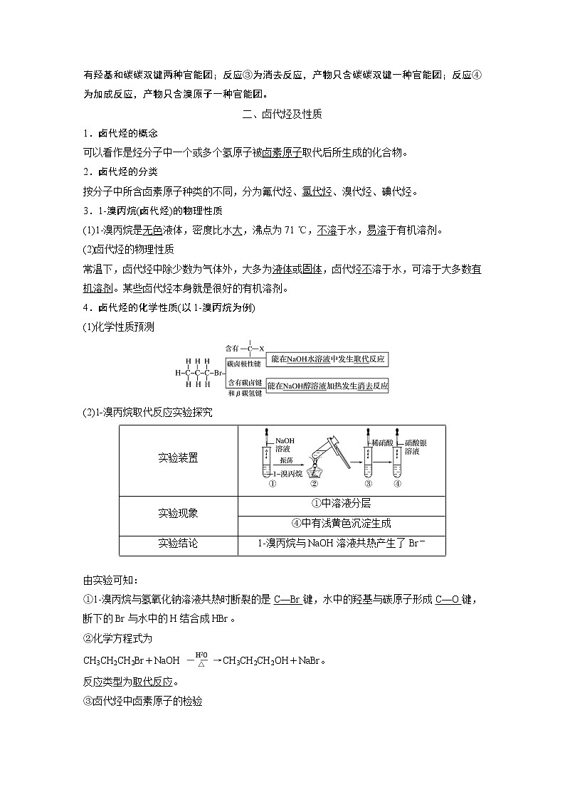 第2章 第1节 第2课时　有机化学反应类型的应用——卤代烃的性质和制备知识点习题第3页