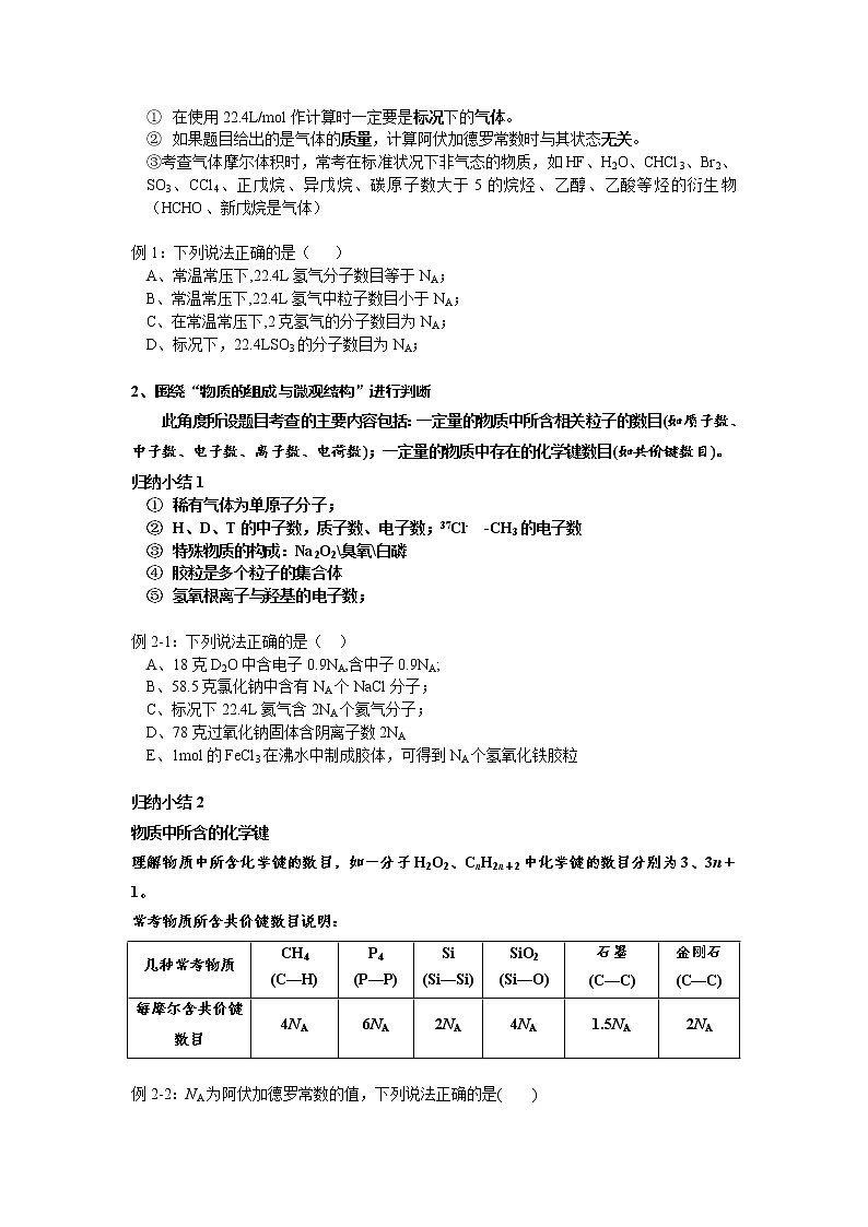 专题二 化学计量及其应用-2022届高三高考化学复习考点剖析第2页