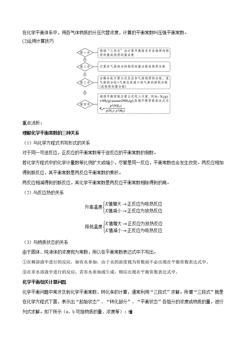 高考一轮复习第二十二课第2节：化学平衡常数学案03