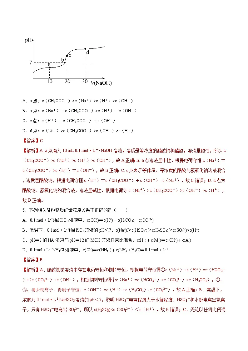 高考一轮复习第二十三课第5节：盐类水解习题课学案第3页
