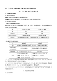 高考一轮复习第二十五课第1节：弱电解质的电离平衡学案