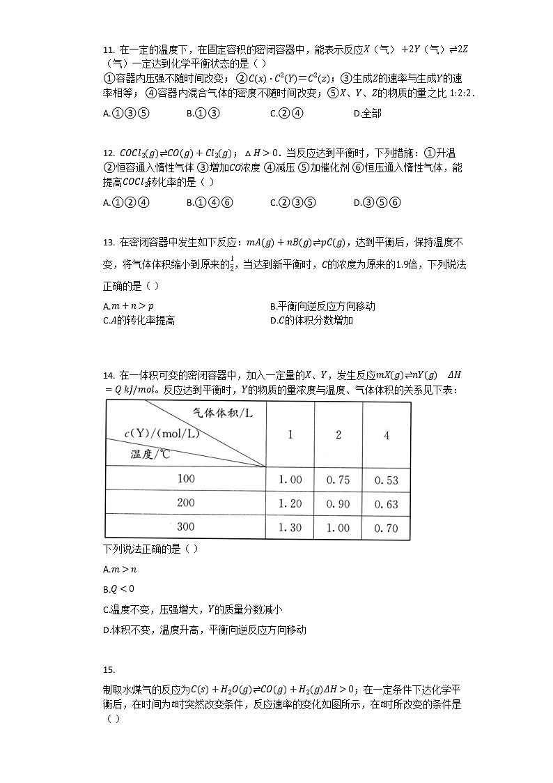人教版选修4第2章_化学反应速率和化学平衡单元测试卷2（带解析）第3页