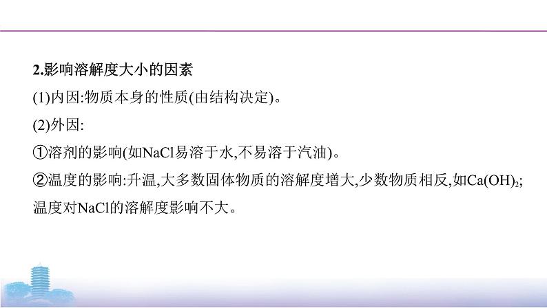 2022高考化学专题复习 专题一 化学计量  微专题1　溶解度及溶解度曲线的应用课件PPT第3页