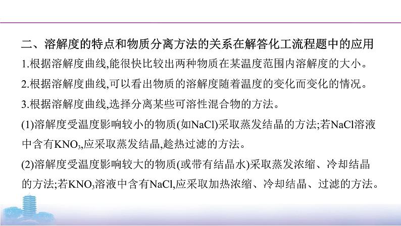 2022高考化学专题复习 专题一 化学计量  微专题1　溶解度及溶解度曲线的应用课件PPT第5页