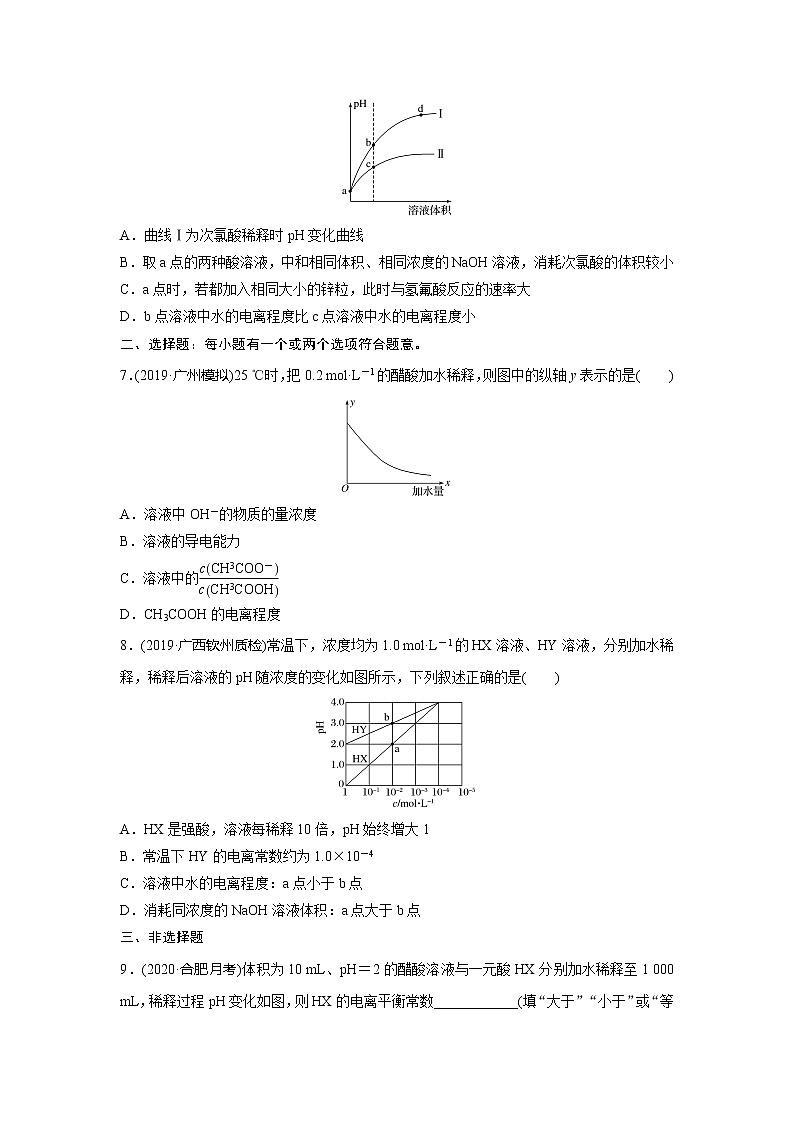 高三化学每天练习20分钟——水的电离、溶液的稀释问题专题训练（有答案和详细解析）03