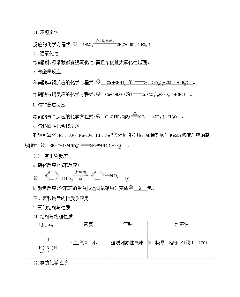 2022高考化学专题复习 专题四  非金属及其化合物  第4讲　氮及其化合物学案03