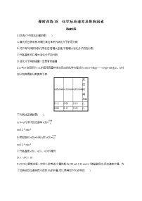 2022届高中化学一轮复习 课时训练18　化学反应速率及影响因素