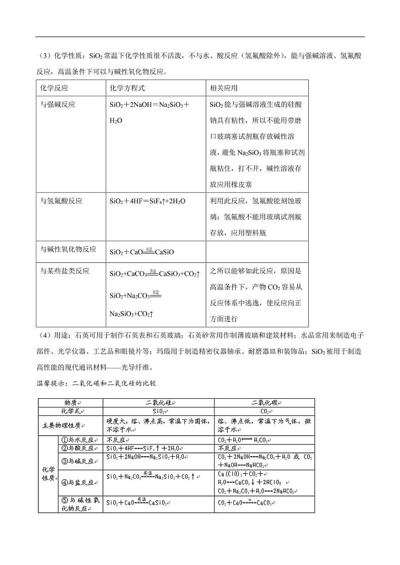 2020_2021年高考化学一轮复习讲解硅及其化合物第2页