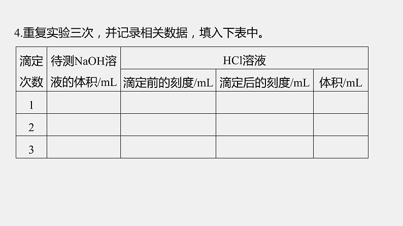 2021届高中化学新教材同步选择性必修第一册 第3章 实验活动2 强酸与强碱的中和滴定课件PPT第8页