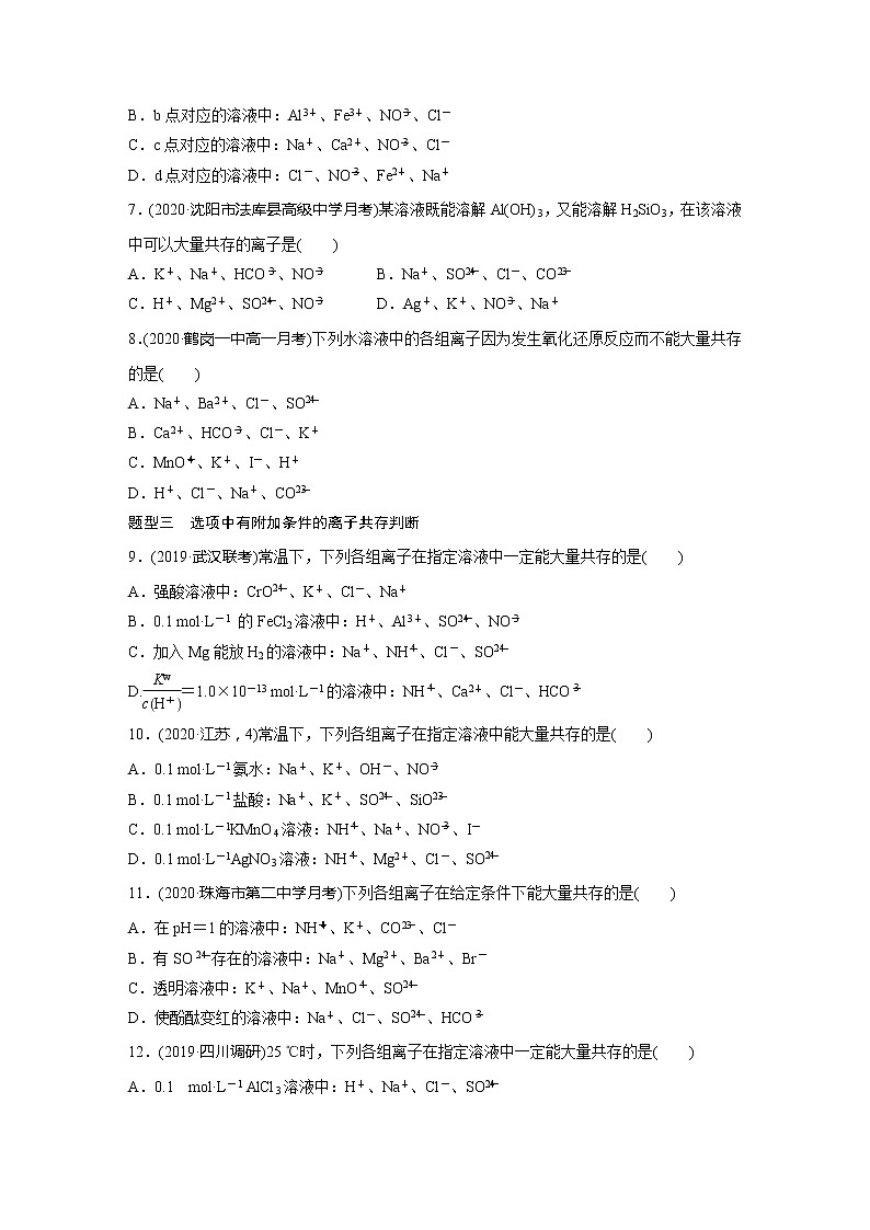 2022届高考化学一轮复习 微题型13 破解四种类型的离子共存题（解析版）第2页