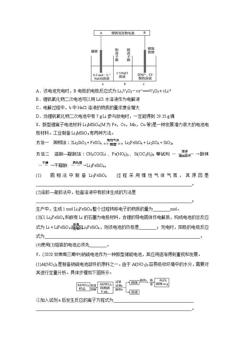 2022届高考化学一轮复习 微题型50 基于锂、钠、铁、镍等新型高能的化学电源（解析版）03
