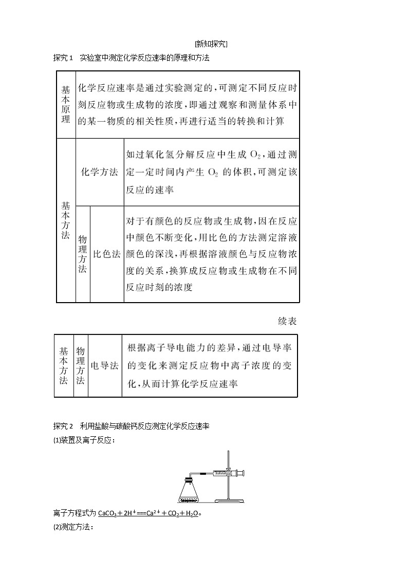 （苏教版）高中化学第1部分专题2第一单元第1课时化学反应速率的表示方法教案选修403
