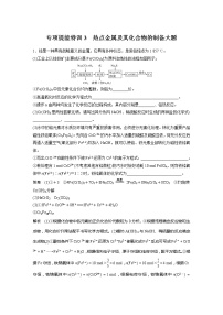 2022届高考化学一轮复习讲义学案（新教材人教版）第三章 第18讲　专项提能特训3　热点金属及其化合物的制备大题
