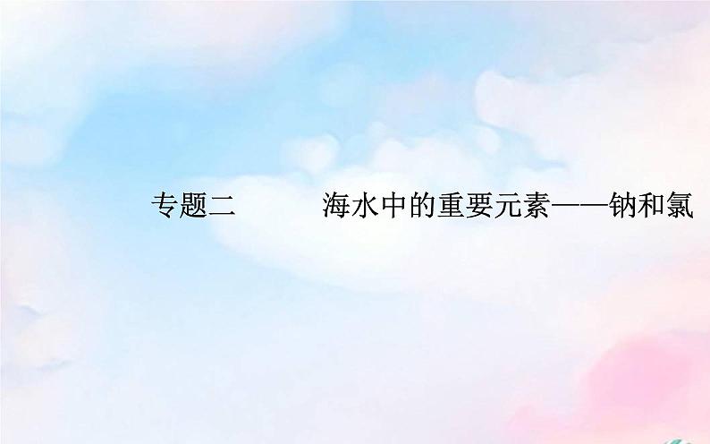 2022版高考化学一轮复习专题二第一节钠及其化合物课件新人教版第1页