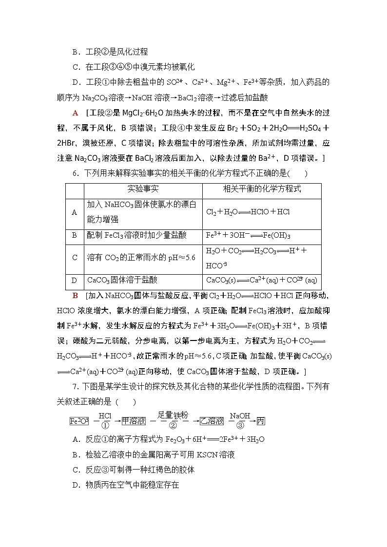 高中 化学 鲁科版 (2019) 选择性必修1 第3章 物质在水溶液中的行为 章末综合测评第3页