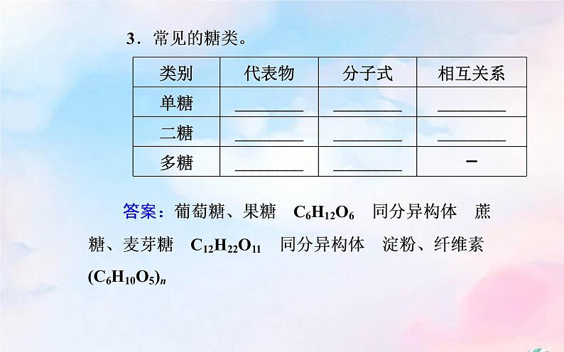 2022版高考化学一轮复习专题七第三节基本营养物质课件新人教版第4页