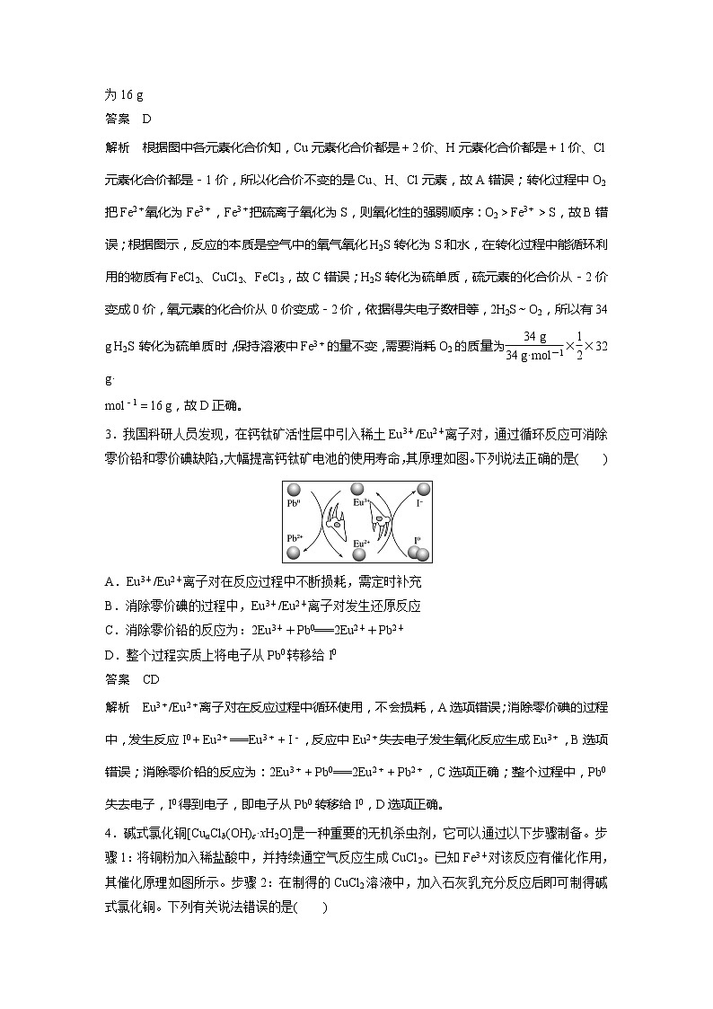 2022届高考化学一轮复习讲义学案（新教材人教版）第二章 第12讲 专项提能特训1　从氧化还原反应的视角分析“化工生产”中的物质变化02