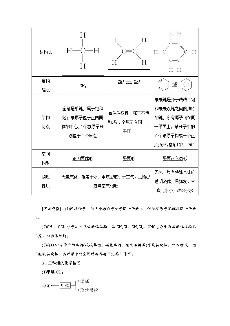 2022高中化学一轮专题复习  专题九  有机化合物学案第2页