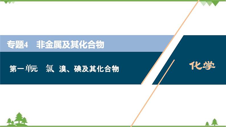 2022高考化学选考（浙江专用）一轮总复习课件：专题4+第一单元　氯、溴、碘及其化合物01