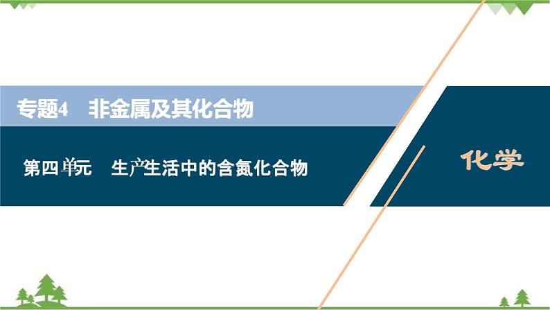 2022高考化学选考（浙江专用）一轮总复习课件：专题4+第四单元　生产生活中的含氮化合物01