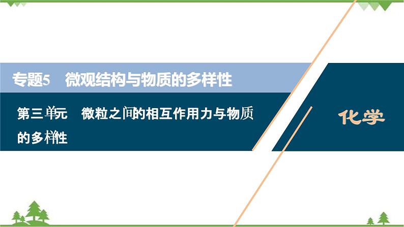 2022高考化学选考（浙江专用）一轮总复习课件：专题5+第三单元　微粒之间的相互作用力与物质的多样性第1页