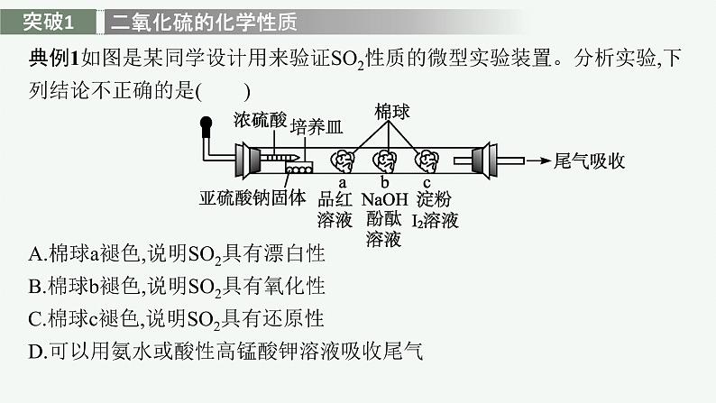 苏教版（2019）高中化学必修第一册 专题4 硫与环境保护 专题整合课件PPT第6页