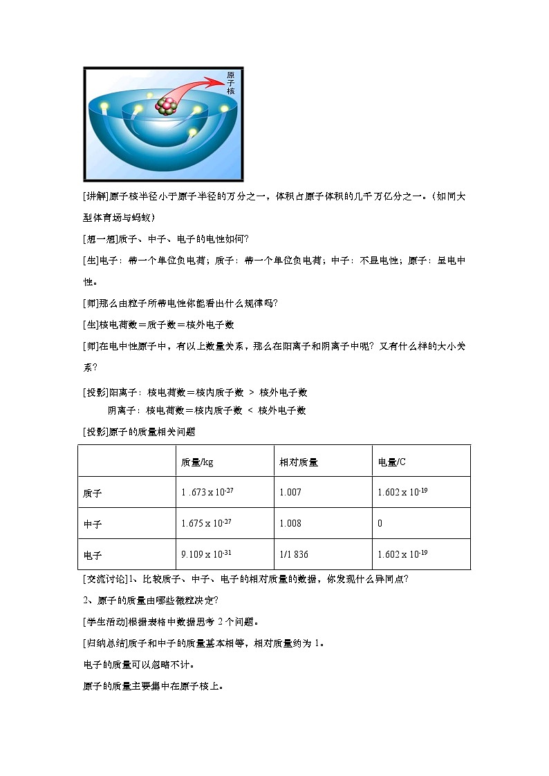 原子结构核外电子排布教学设计高一化学人教版必修第一册第2页
