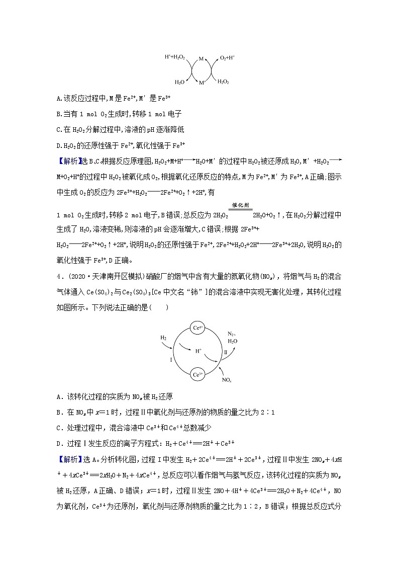 高考化学一轮复习课时分层作业八氧化还原反应方程式的配平和计算含解析新人教版第2页