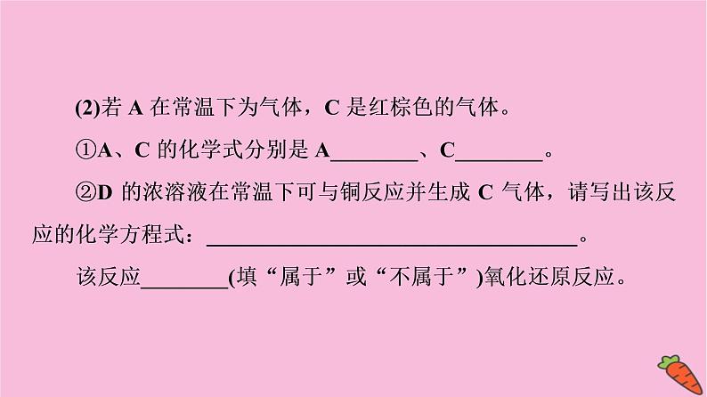 新教材2021-2022学年鲁科版化学必修第一册课件：第3章 第3节 能力课时4　物质特殊的转化关系与常见气体的制备第8页