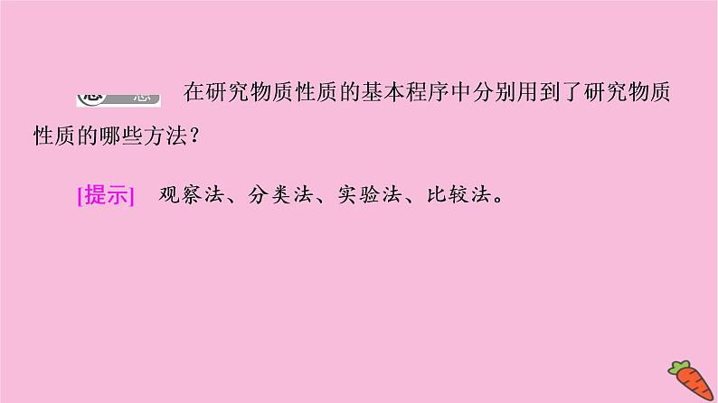 新教材2021-2022学年鲁科版化学必修第一册课件：第1章 第2节 基础课时3　研究物质性质的基本程序第5页