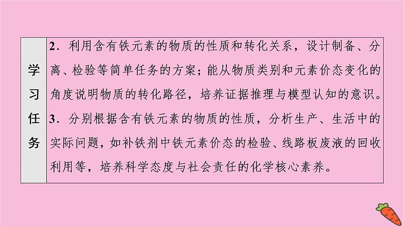 新教材2021-2022学年鲁科版化学必修第一册课件：第3章 第1节 基础课时14　铁的氧化物和铁的氢氧化物铁及其化合物之间的转化关系03