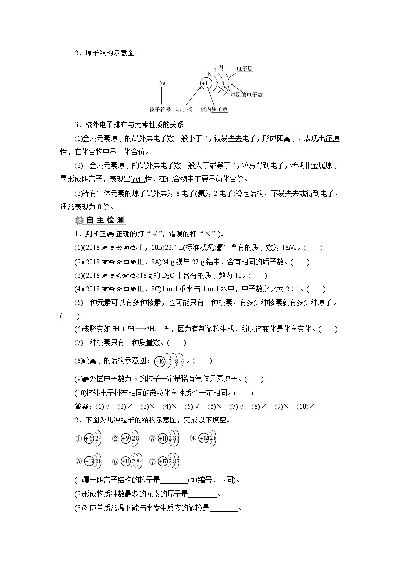 2022届高考化学一轮复习讲义学案第5章  课题16　原子结构　核外电子排布原理第3页