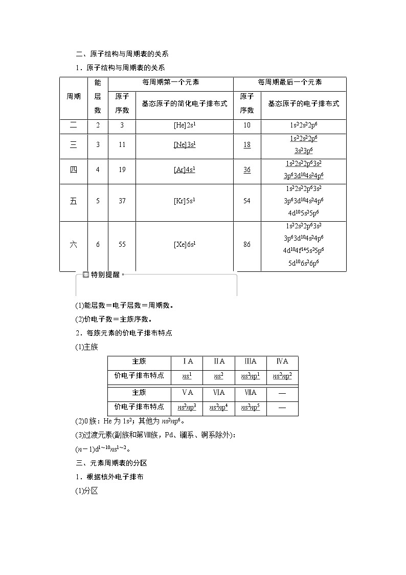 2022届高考化学一轮复习讲义学案第5章  课题17　元素周期表　元素周期律02