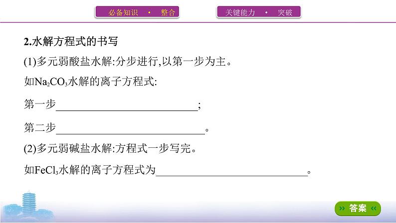 高考化学专题复习  专题八　水溶液中的离子平衡_第4讲　盐类的水解学案05