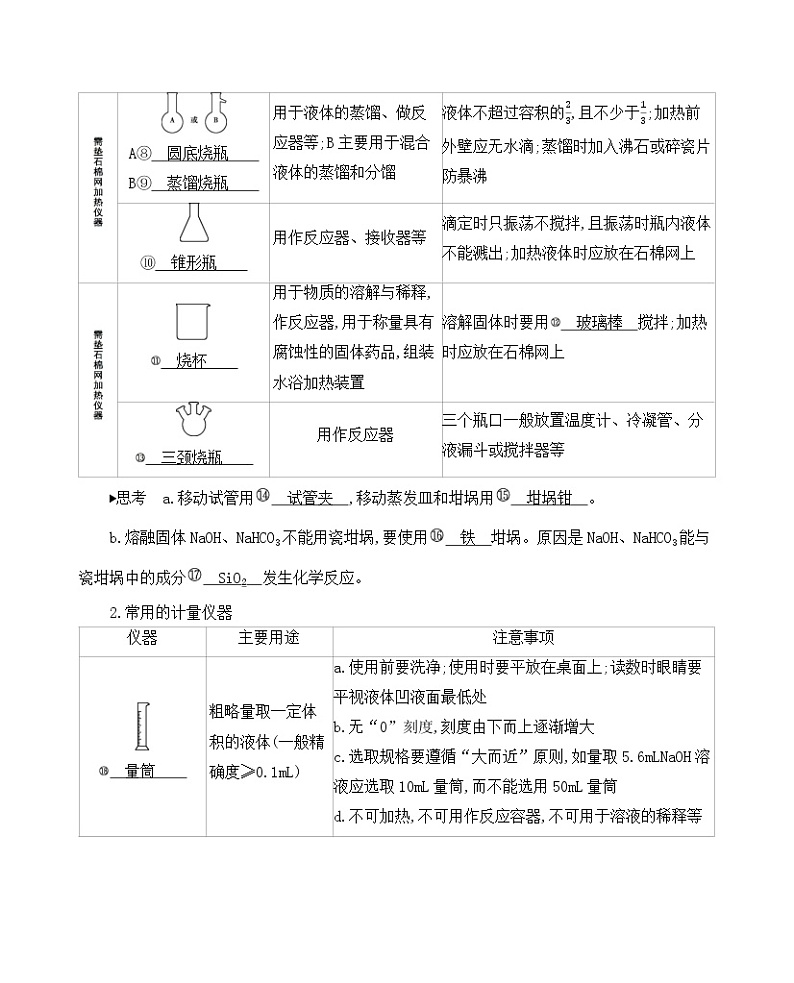 第1课时　常用仪器的识别和使用方法第2页